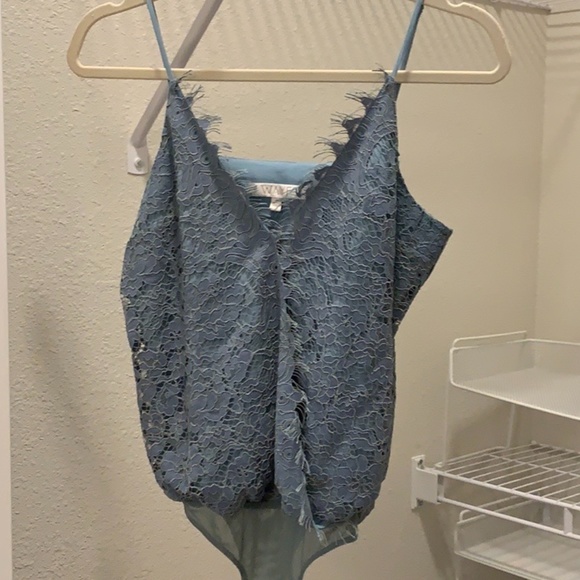 Blue Lace Bodysuit - Picture 2 of 4